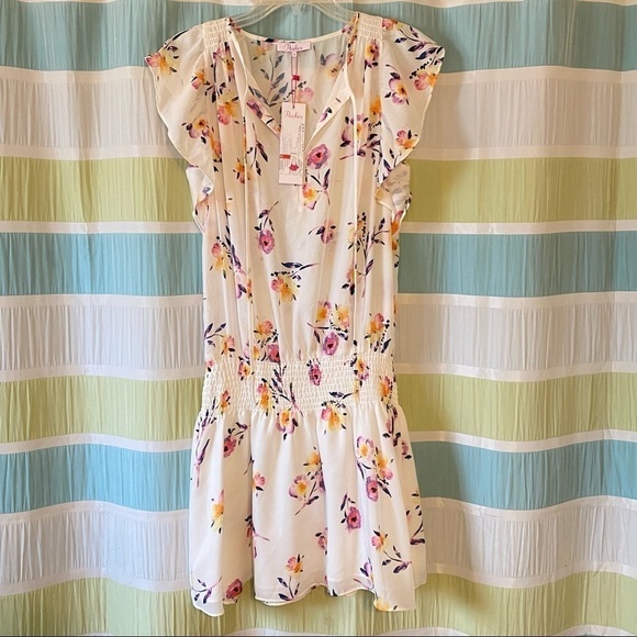 Parker NWT Smocked Dress Primose Flutter Sleeve Sz Med - Picture 8 of 10